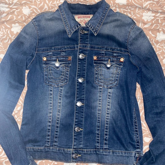 True Religion Blue Denim Jacket - Picture 2 of 6